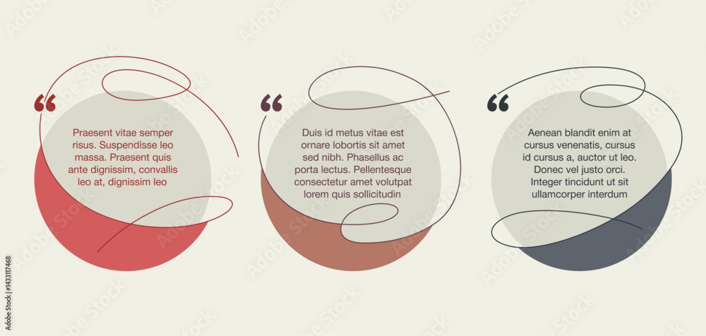 Fototapeta premium Quotes template in circle shapes
