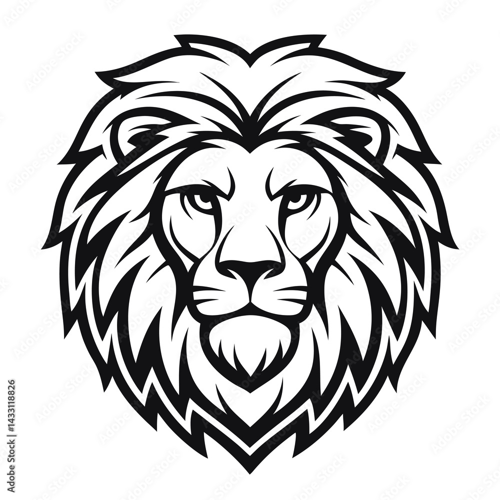 Obraz premium Bold lion head graphic