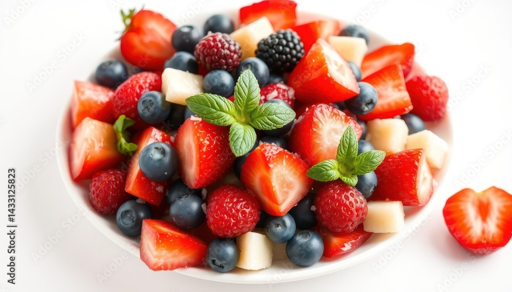 Obraz premium Assorted Fresh Berries and Fruit Salad