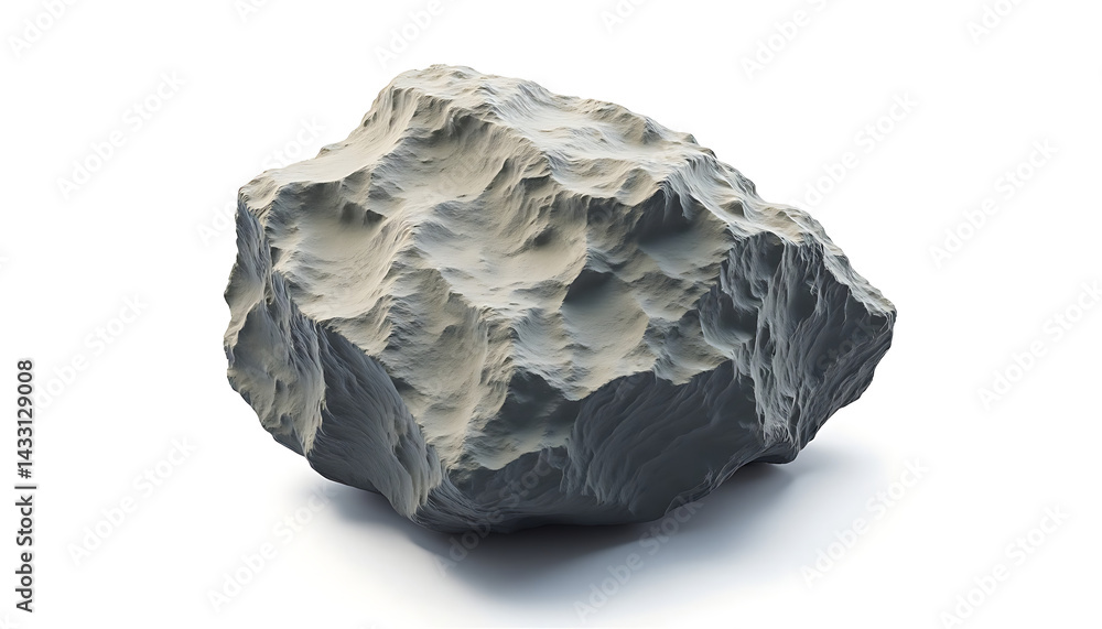 Fototapeta premium Floating Rock Fragment with Shadow