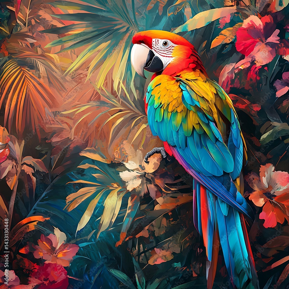 Obraz premium Wild macaw posing beautifully in the jungle high-resolution picture