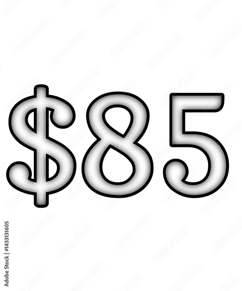 dollar sign icon $85 dollar sign icon $85