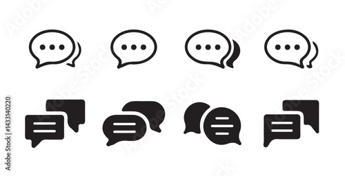 message icon or logo isolated sign symbol. Comment icon speech bubble symbol. vector illustration eps 10