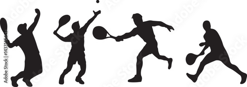 Tennis Player Silhouette Vector 