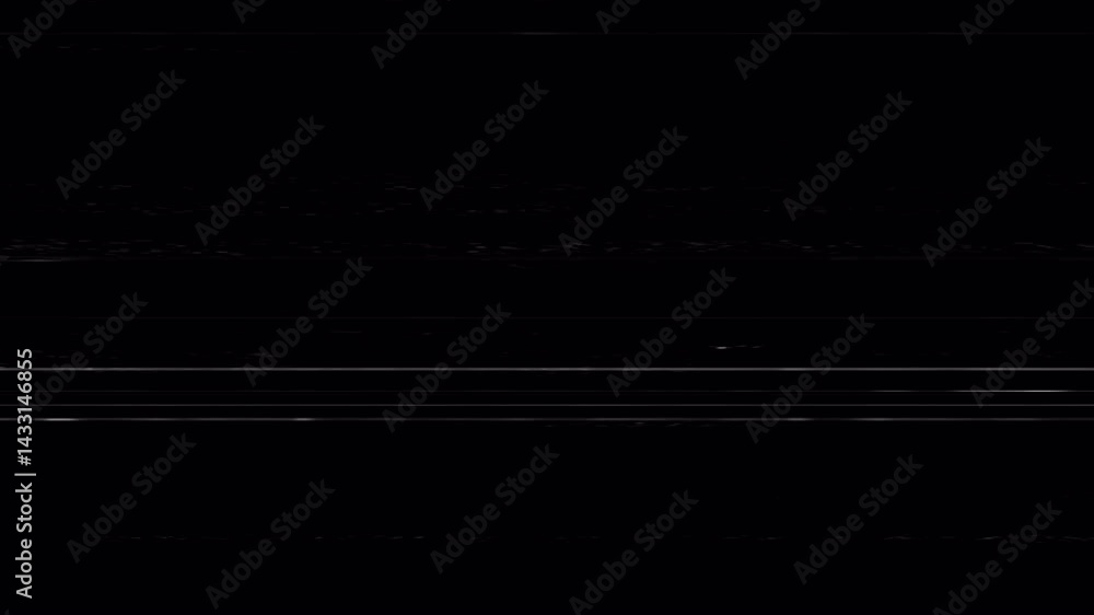 Analog VHS scanning line overlay with distortion effects for glitchy and nostalgic video editing