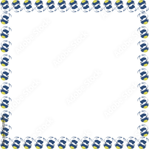 Cute cow empty frame. Domestic animal template. Frame with empty space for your text