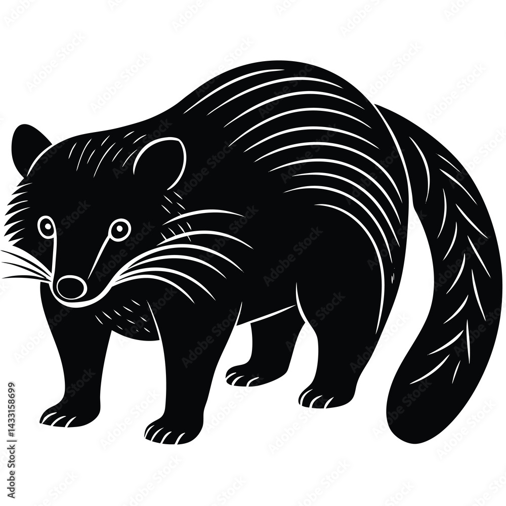 Obraz premium binturong vector