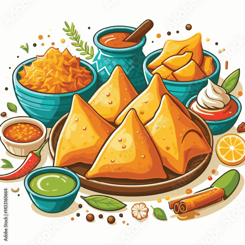 samosa, cuisine, delicious, indian, food, appetizer, fried, dish, traditional, crispy, asian, homemade, dinner, background, fresh, meal, snack, iftar, tasty, vegetable, meat, hot, isolated, ramadan, d