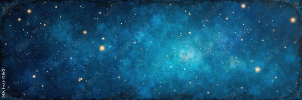 Fototapeta premium Retro-style sky with twinkling stars on distressed paper background , pastel , night, retro