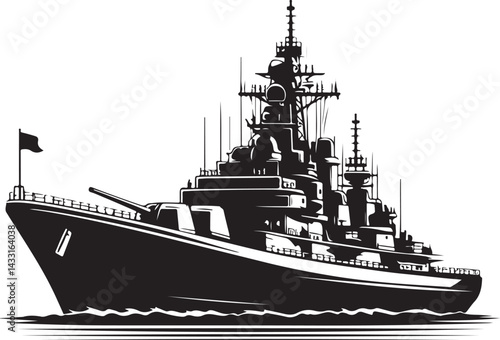 Warship vector