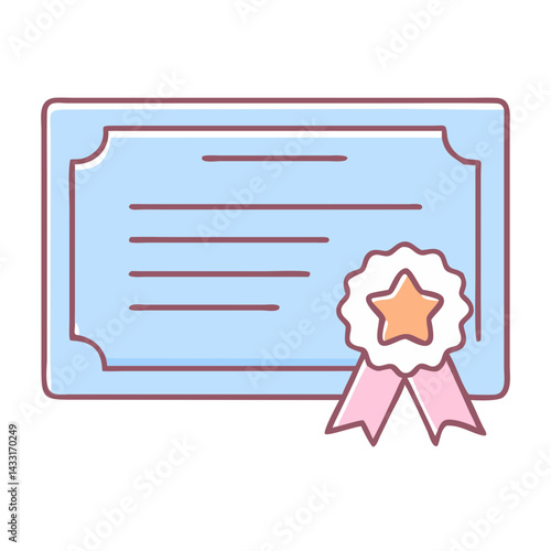 Certificate of Completion with Ribbon Award  