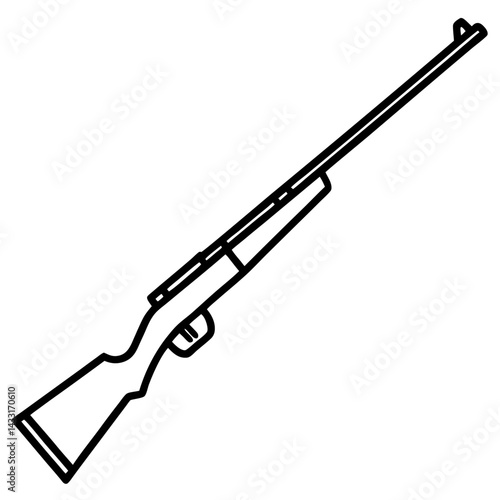 vector illustration of a rifle