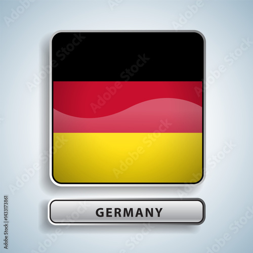 Germany flag square button Isolated on color gradient background. Exclusive Icon flag Free Download Germany flag square button Isolated on color gradient background. Exclusive Icon flag - GFXLoad