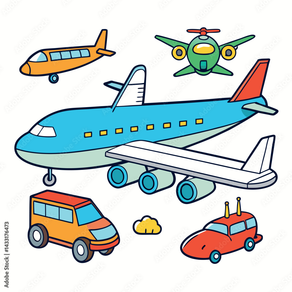 Airplane set. Airplane set.