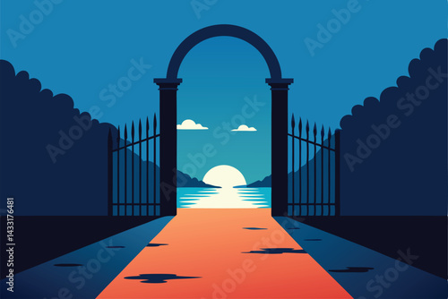 arch bridge in the city