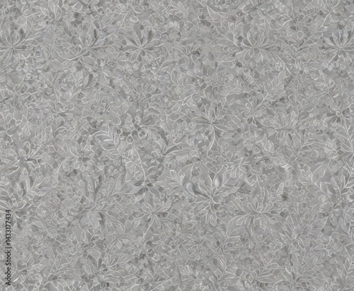 Intricate silver lace leaf wallpaper  Elegant, seamless pattern with delicate texture , stylish, refined, wallpaper
