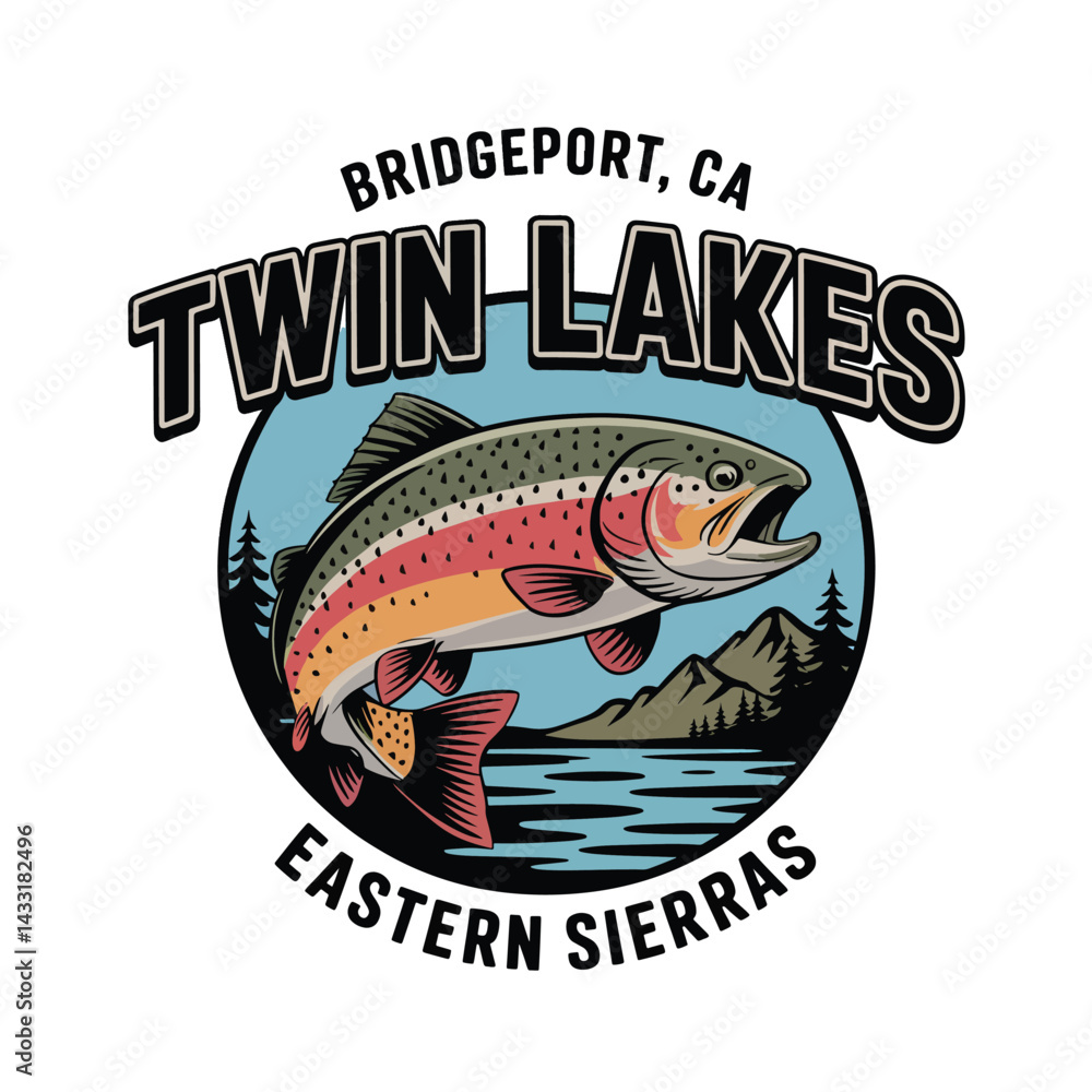 Fototapeta premium Fish in water Logo vector Seafood Logo icon