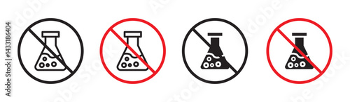 Chemical free sign in flat style. Basic vector symbol illustration