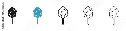 Cotton Candy icon in flat style. Basic vector symbol illustration