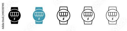 electric meter icon in flat style. Basic vector symbol illustration