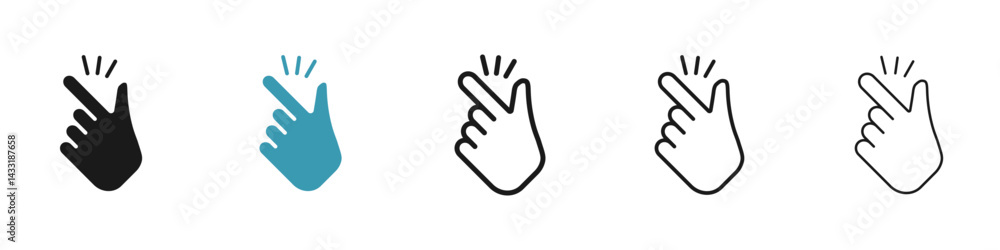 Finger snapping icon in flat style. Basic vector symbol illustration Finger snapping icon in flat style. Basic vector symbol illustration