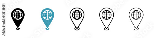 Global forum icon in flat style. Basic vector symbol illustration