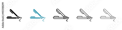 Hair straightener icon in flat style. Basic vector symbol illustration