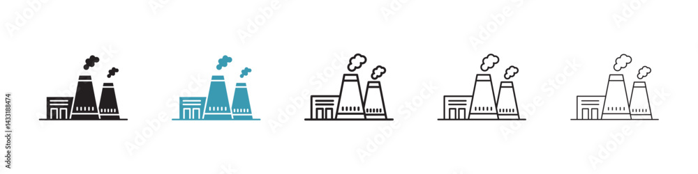 Heat power station icon in flat style. Basic vector symbol illustration Heat power station icon in flat style. Basic vector symbol illustration