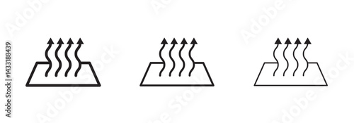 Heat icon in flat style. Basic vector symbol illustration