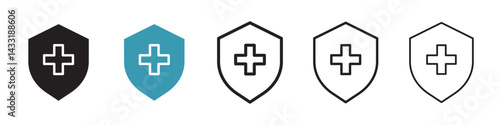 Immune guard icon in flat style. Basic vector symbol illustration