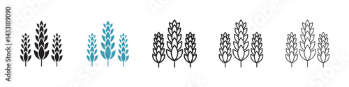 Lavender icon in flat style. Basic vector symbol illustration