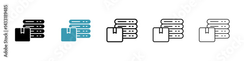 Master data icon in flat style. Basic vector symbol illustration