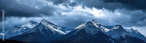Wallpaper Mural A stunning mountain range set against a cloudy sky in the background Torontodigital.ca