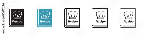 Recipe book icon in flat style. Basic vector symbol illustration