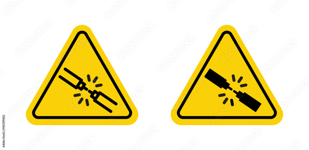 Short circuit icon in flat style. Basic vector symbol illustration Short circuit icon in flat style. Basic vector symbol illustration