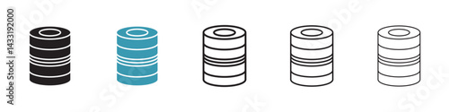 Tin can icon in flat style. Basic vector symbol illustration