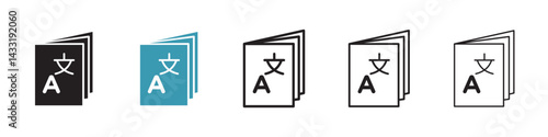 Translation icon in flat style. Basic vector symbol illustration