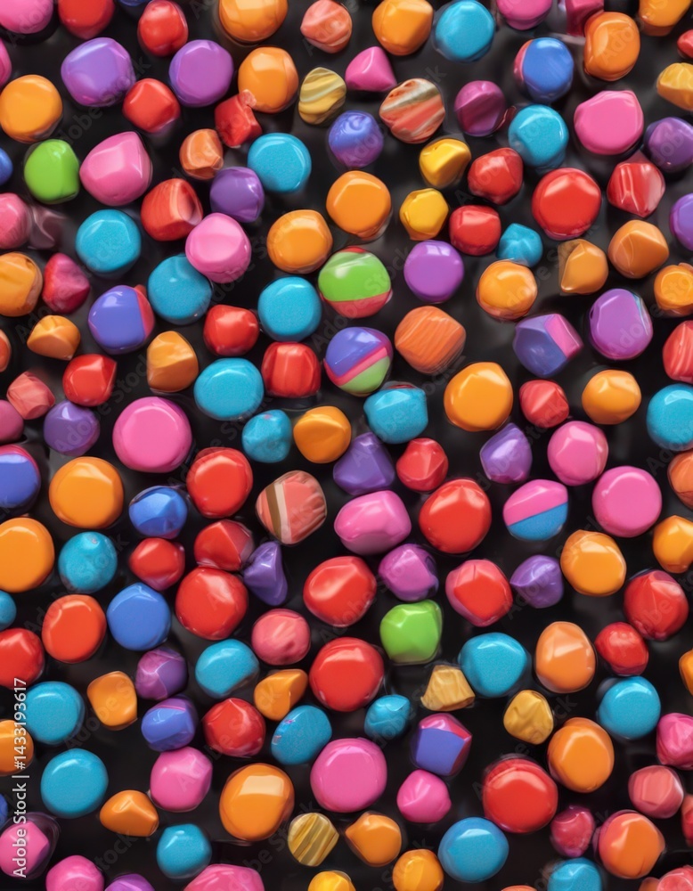 Candy-colored shapes, thick black lines; playful pop art aesthetic, contemporary, bold Candy-colored shapes, thick black lines; playful pop art aesthetic, contemporary, bold
