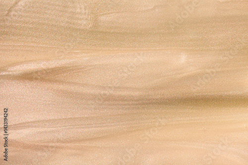 Tableau sur toile Cosmetic luminous beige shimmer glitter product body lotion bronzator or liquid tights