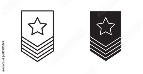 Military rank badge icon