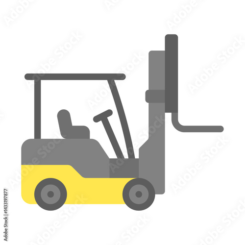 Forklift flat Icon. forklift flat illustration