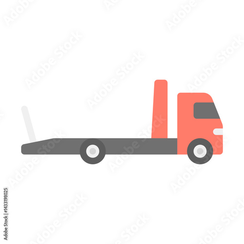 Tow Truck flat Icon. towing truck flat illustration