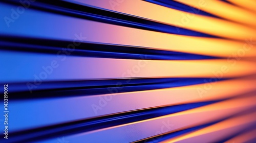 Abstract close-up of colorful parallel lines creating a vibrant gradient effect in a modern setting