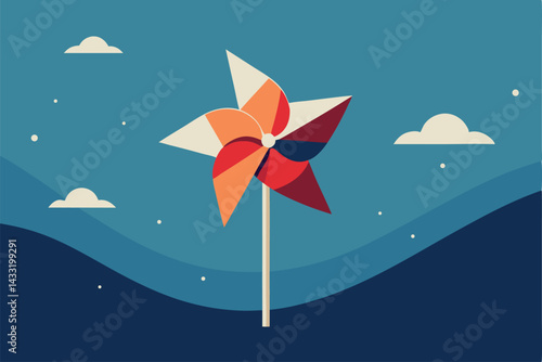  paper pinwheel spinning in gusty rain .eps
