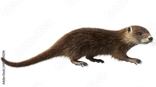 Luxurious Mink Fur Clipart Element 3D Illustration Realistic Isolated