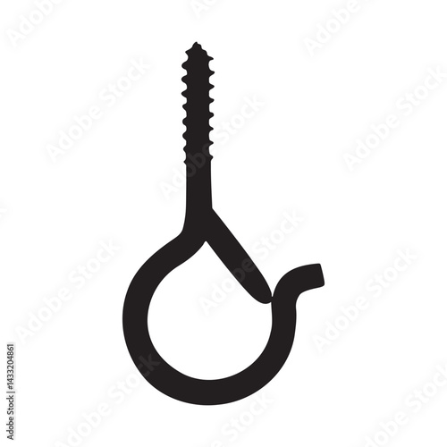 Silhouette of a Screw-In Q-Hanger Hook