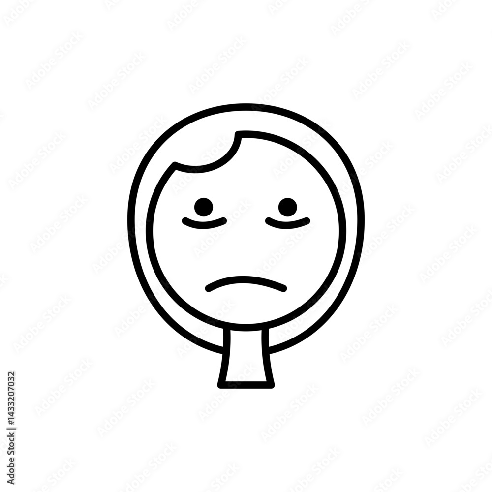 Fototapeta premium Cant fall asleep icon vector illustration web design element