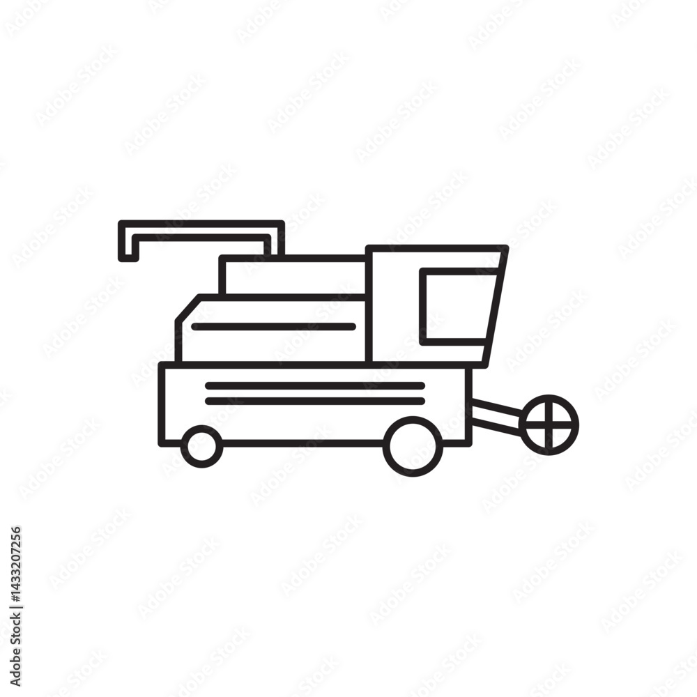 Combine harvester icon vector illustration web design element Combine harvester icon vector illustration web design element