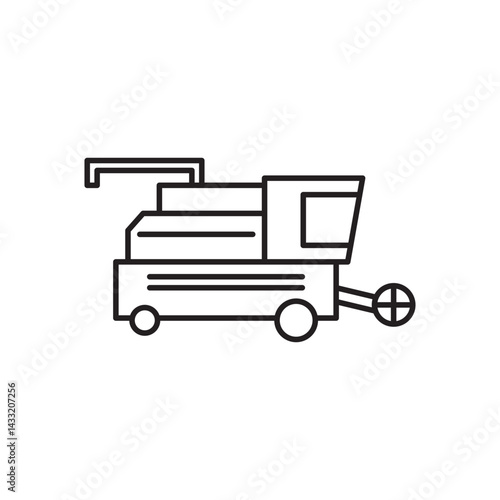 Combine harvester icon vector illustration web design element