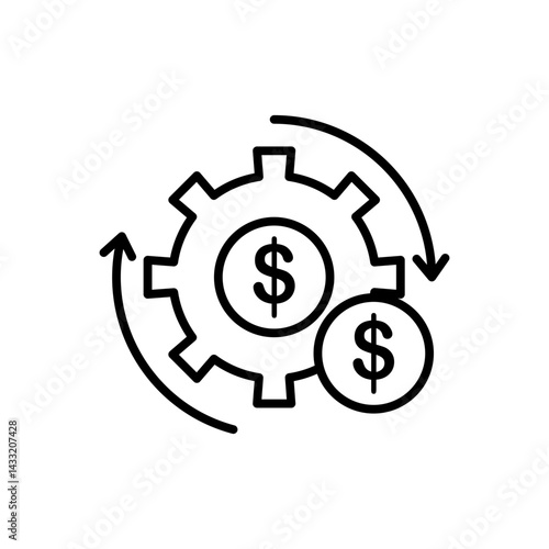 Costs optimization icon vector illustration web design element